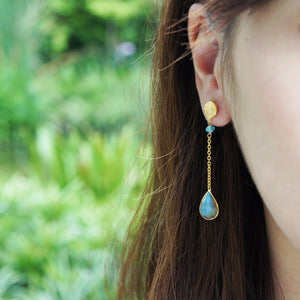 Cleo Earrings - Labradorite