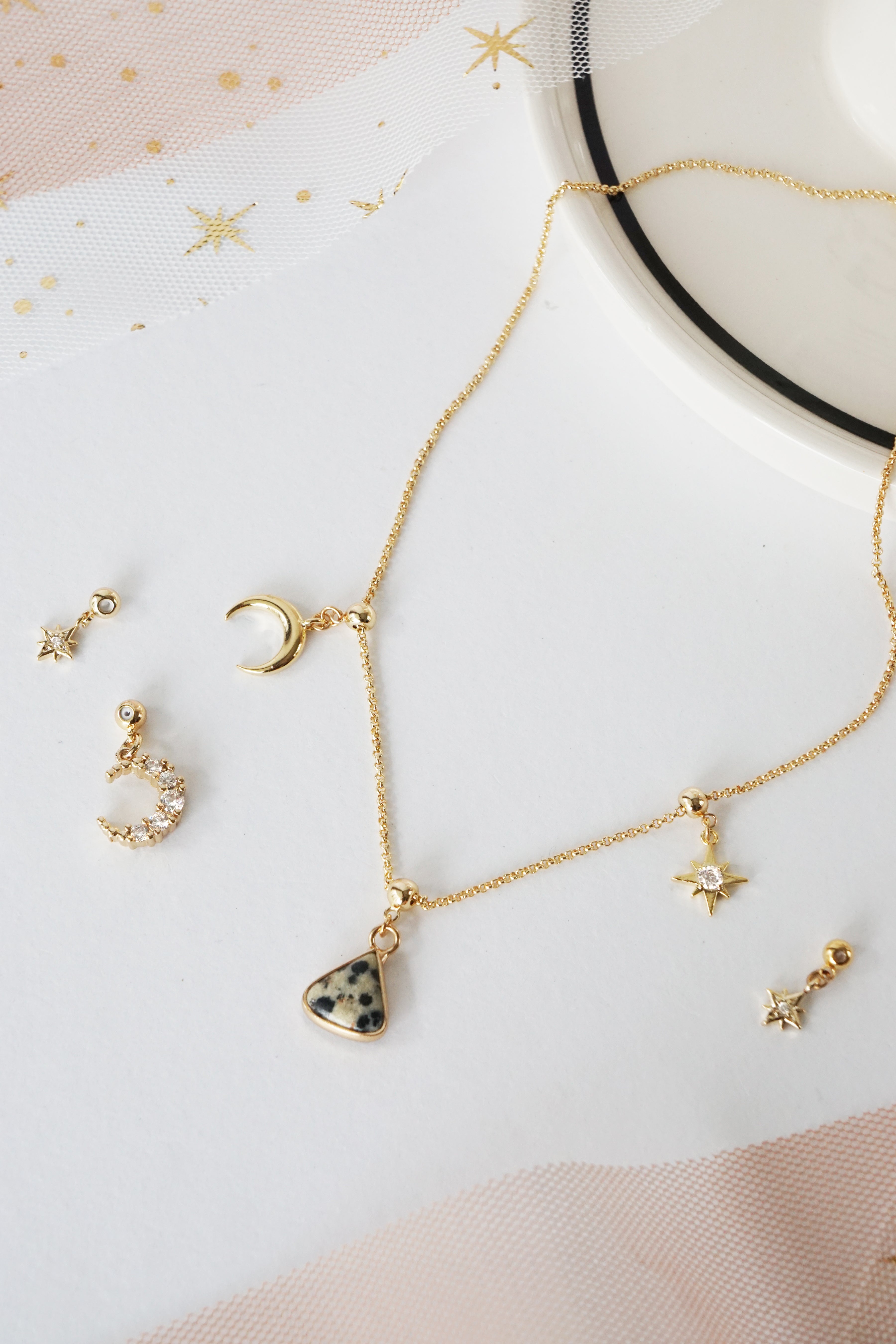 Starlight Multi-Way Necklace (Customisable) - Dalmatian Jasper