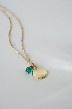 Reflection Necklace - Green Onyx