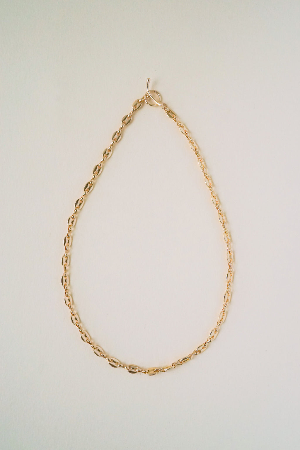 Coffee Bean Chunky Chain Necklace