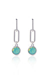 Edie Earrings in Silver - Pacific Opal
