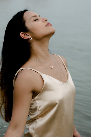 Lagune Necklace in Silver/Rose Gold