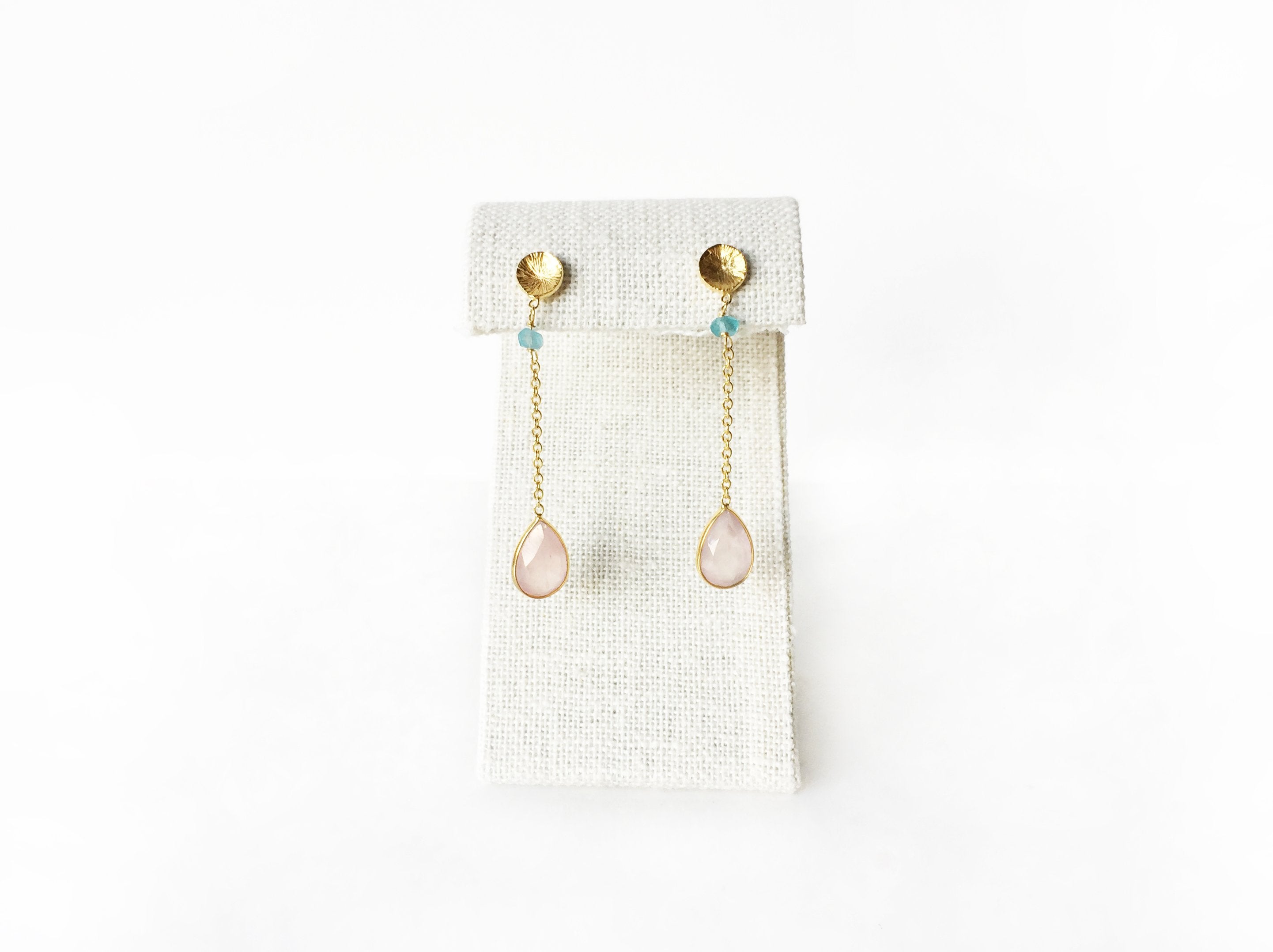 Cleo Earrings - Rose Quartz