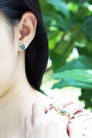 Gaia Earrings - Copper Turquoise