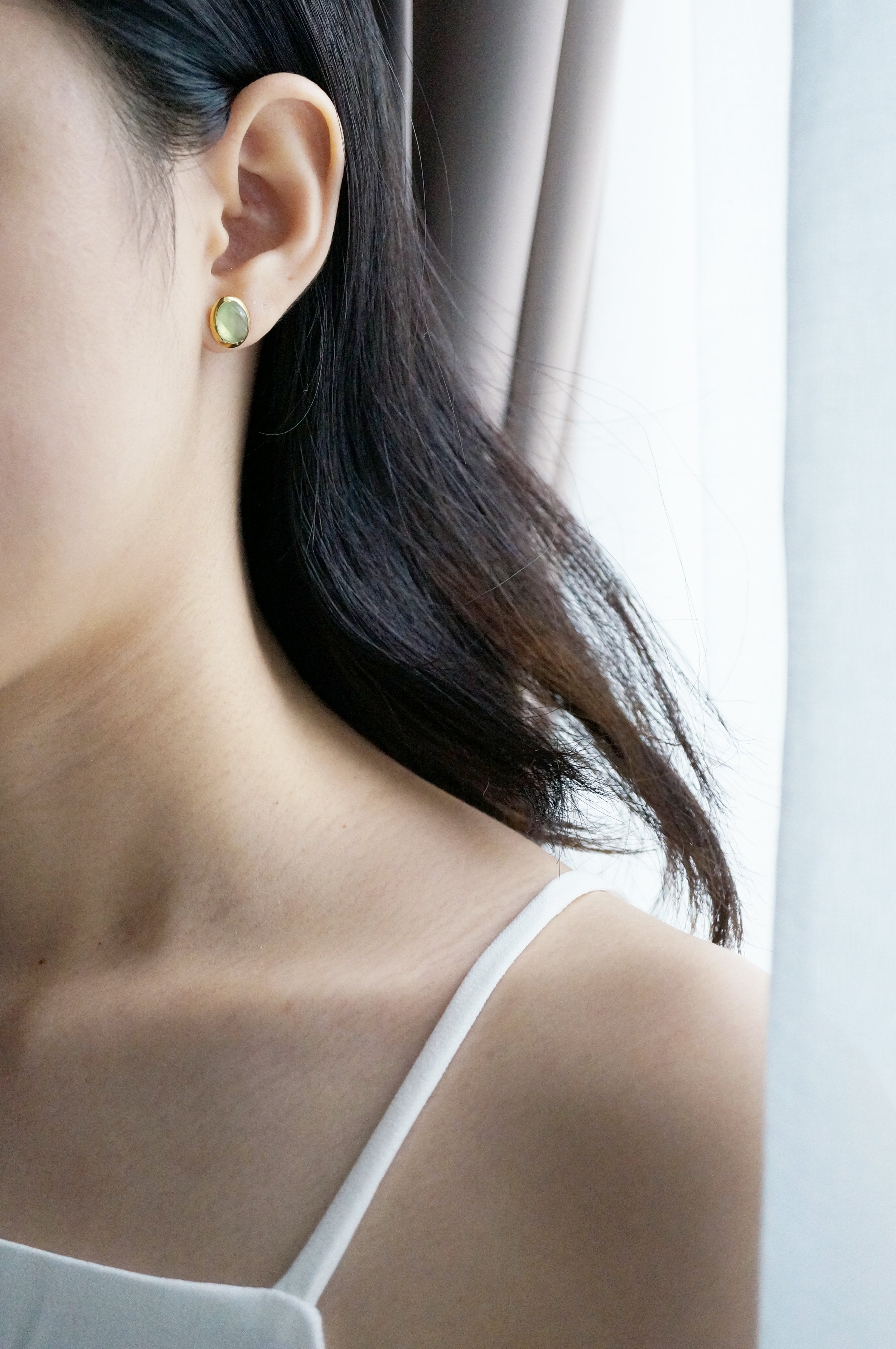 Gaia Earrings - Prehnite