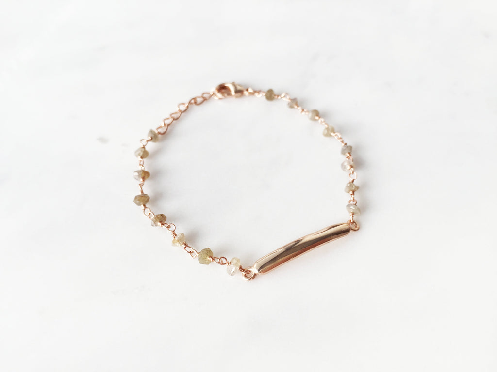 Labradorite Rose Gold Bracelet