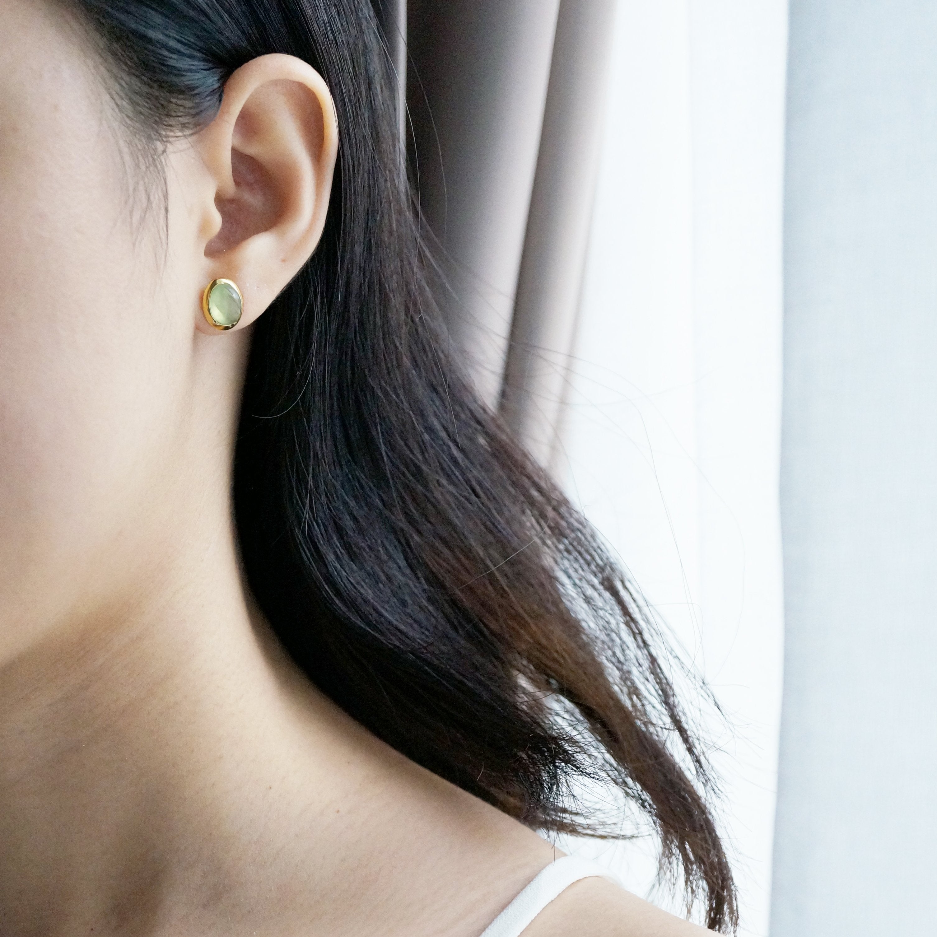 Gaia Earrings - Prehnite