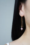 Celine Ear Threaders - Rose Quartz