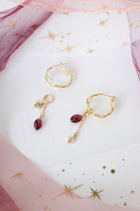 Enchant Earrings (Customisable) - Garnet