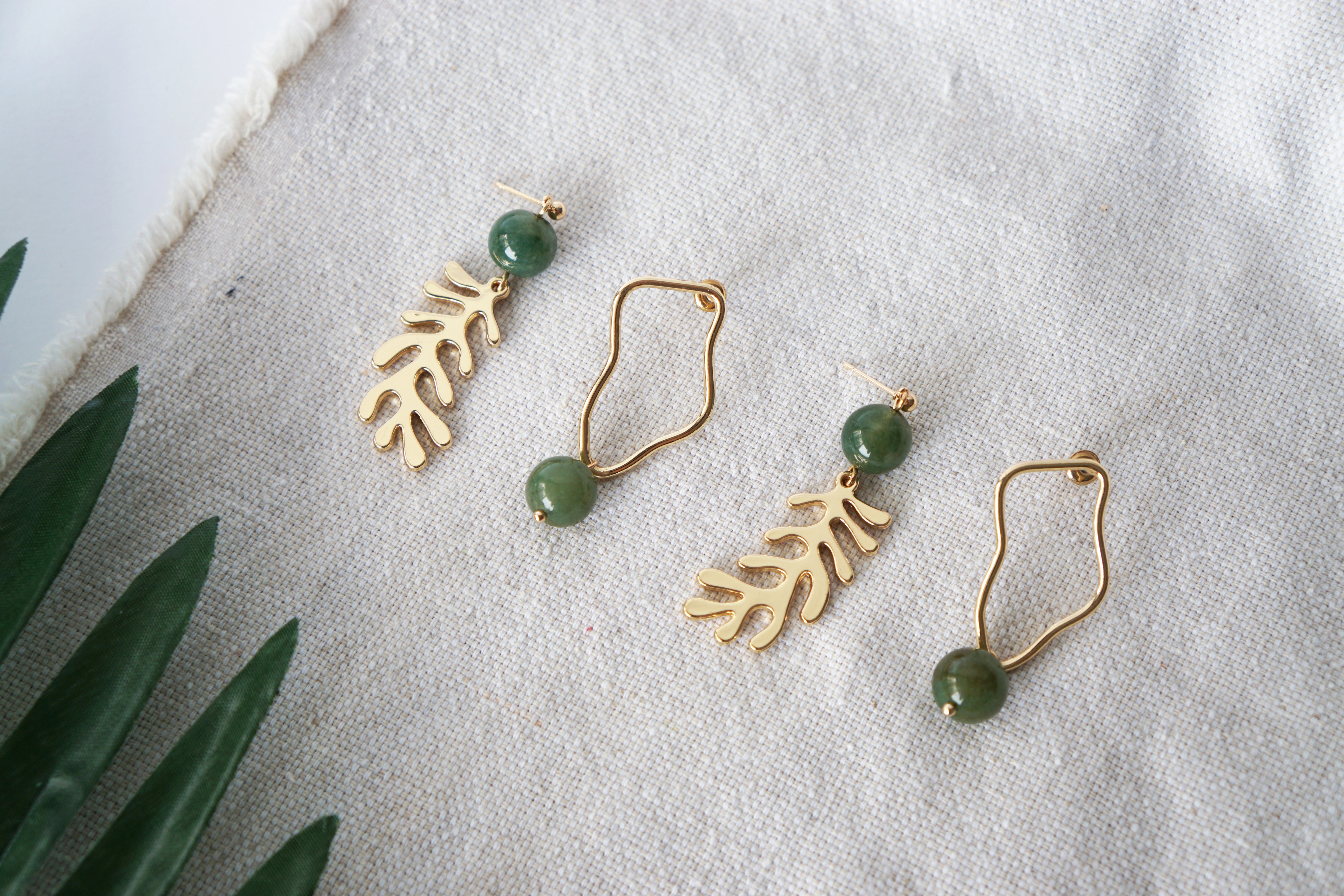 Olive Earrings (Mismatched)