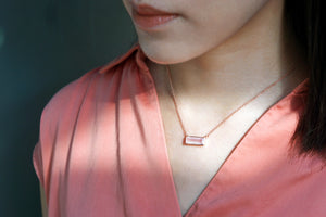 Prism Necklace - Rose Quartz