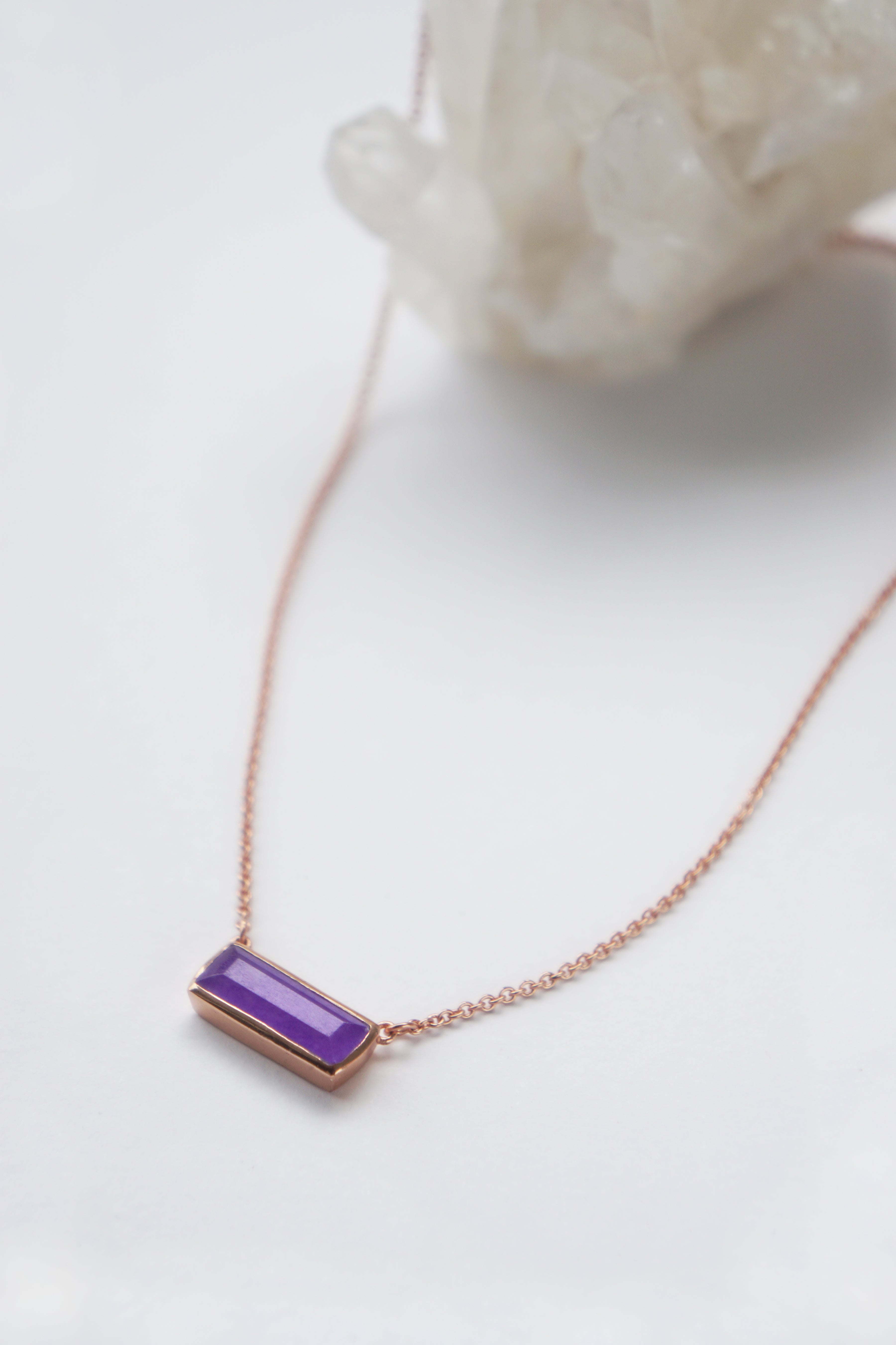 Prism Necklace - Lavender Jade