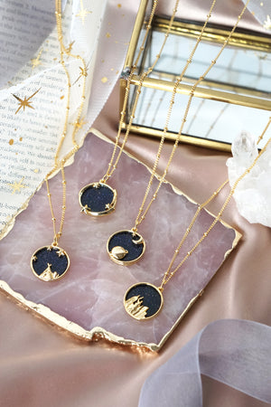 Starry Night Necklace in Gold - Planetarium