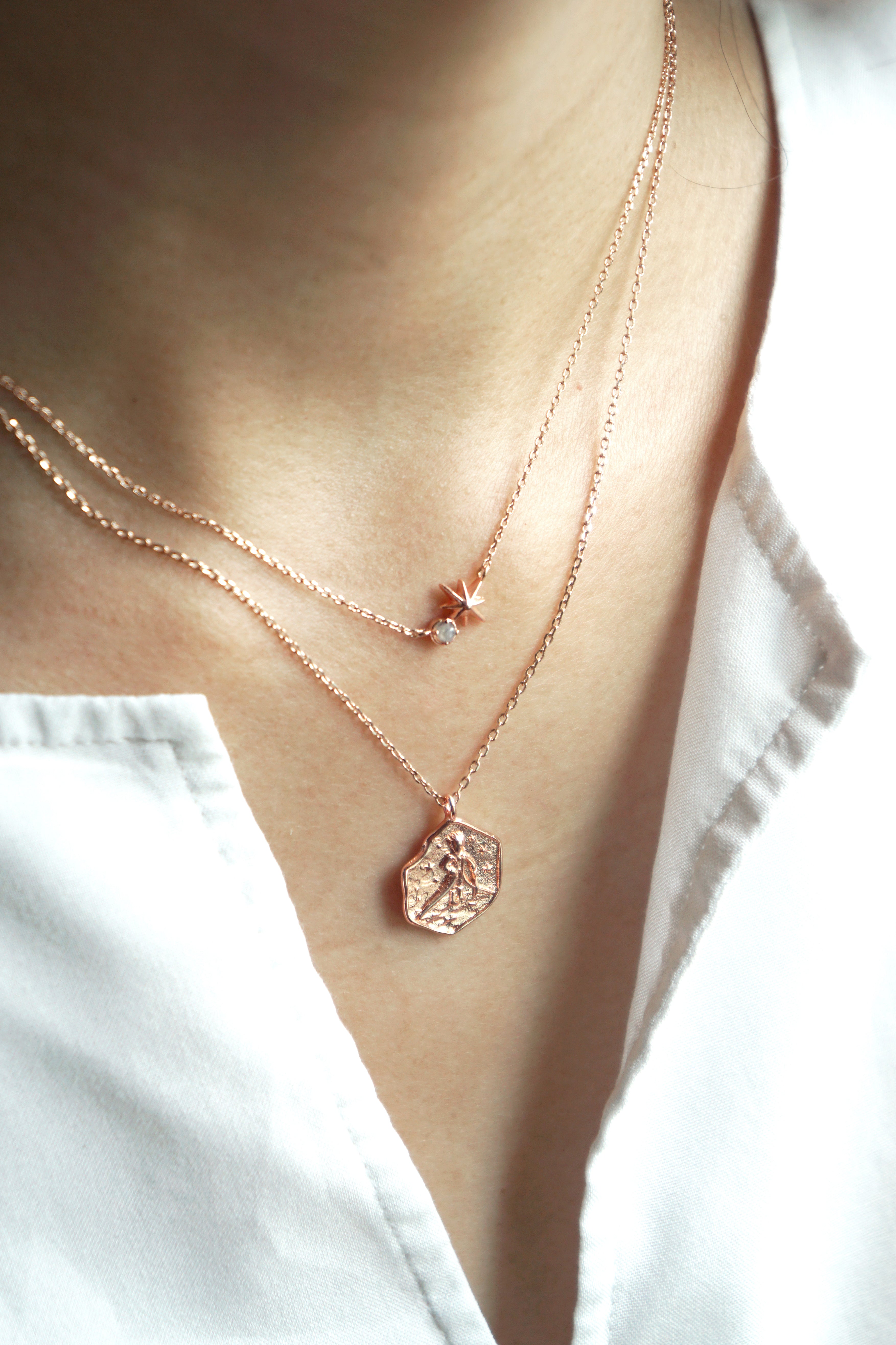 Le Petit Prince Necklace in Rose Gold