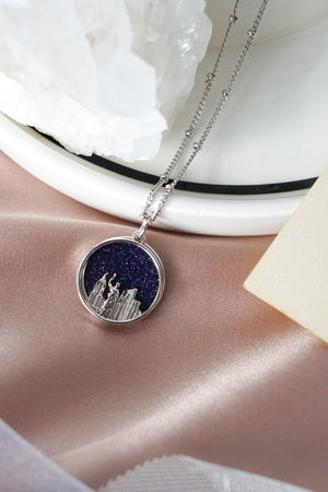 Starry Night Necklace in Silver - City Girl
