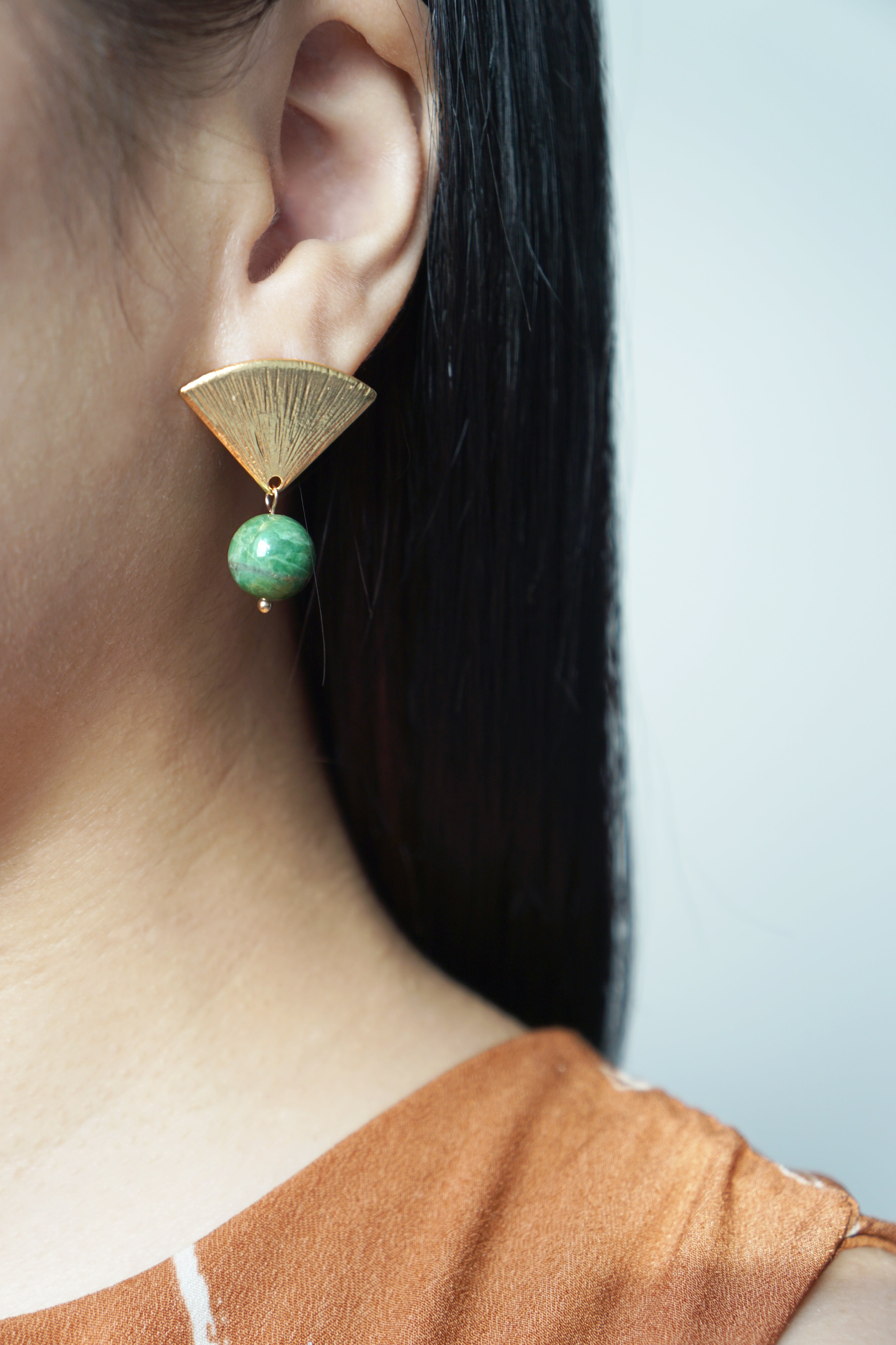 Kai Earrings - Burmese Jade