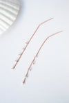 Wisteria Ear Threaders in Rose Gold - Pearl