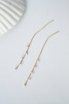 Wisteria Ear Threaders in Gold - Pearl
