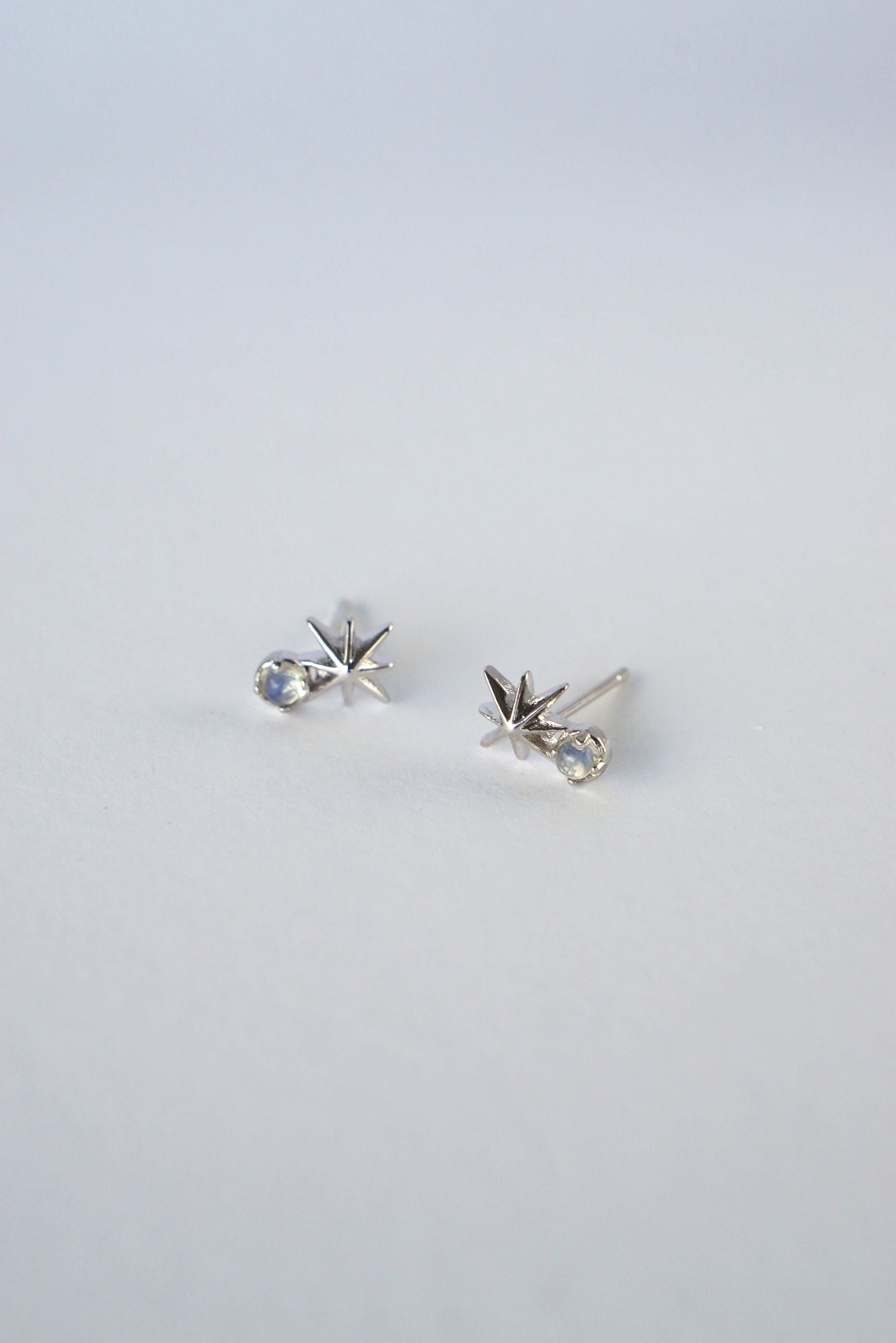 Stargaze Earrings in Silver - Moonstone