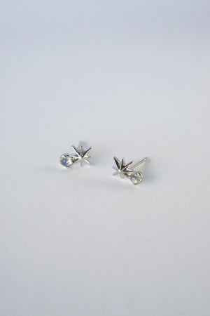 Stargaze Earrings in Silver - Moonstone