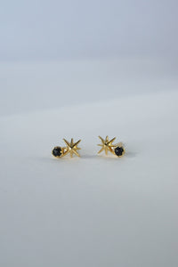Stargaze Earrings in Gold - Blue Sandstone