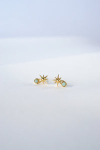 Stargaze Earrings in Gold - Amazonite