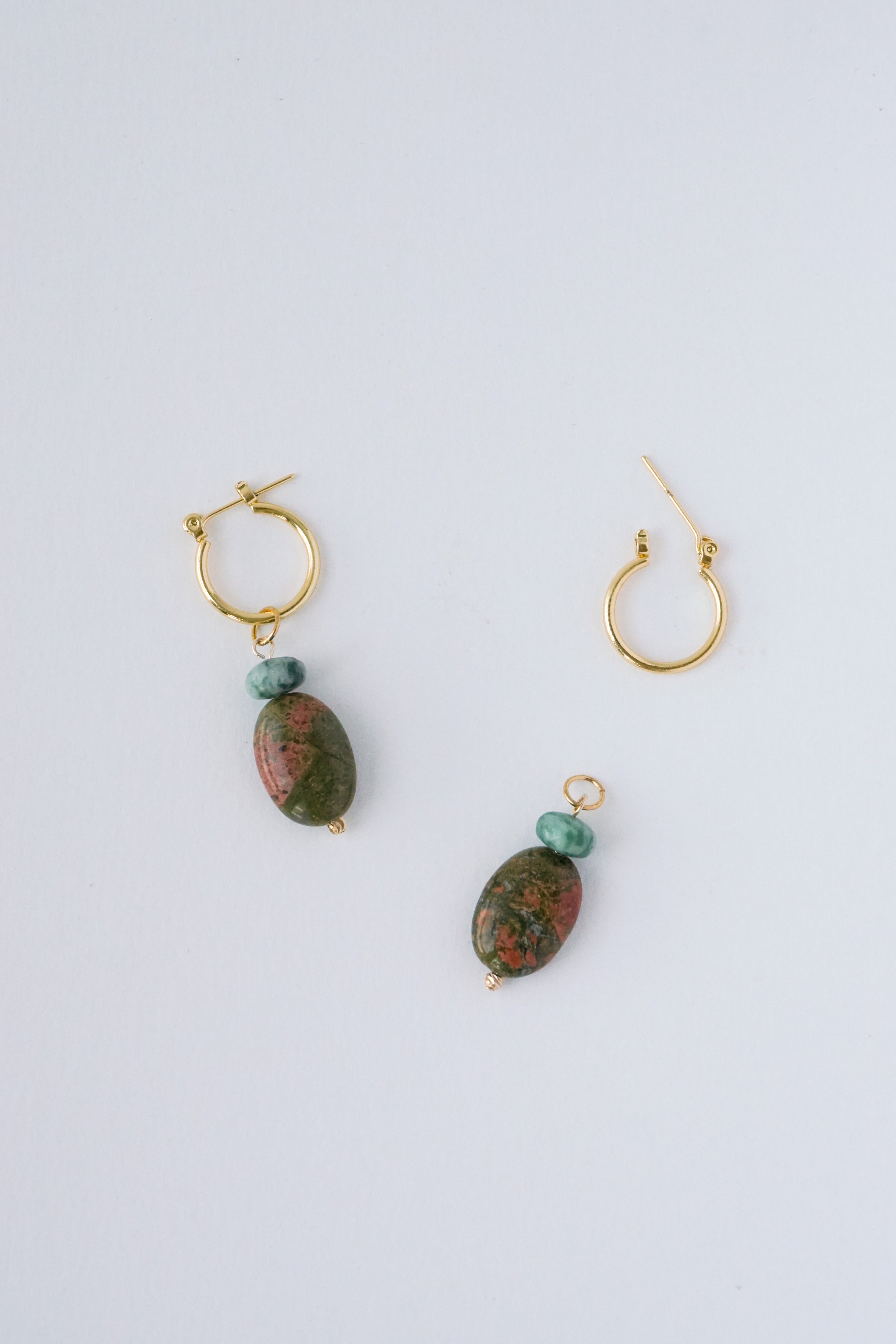 Sequoia Charms - Unakite x African Jade