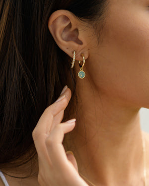 Twiggy Hoop Earrings in Gold - Pacific Opal