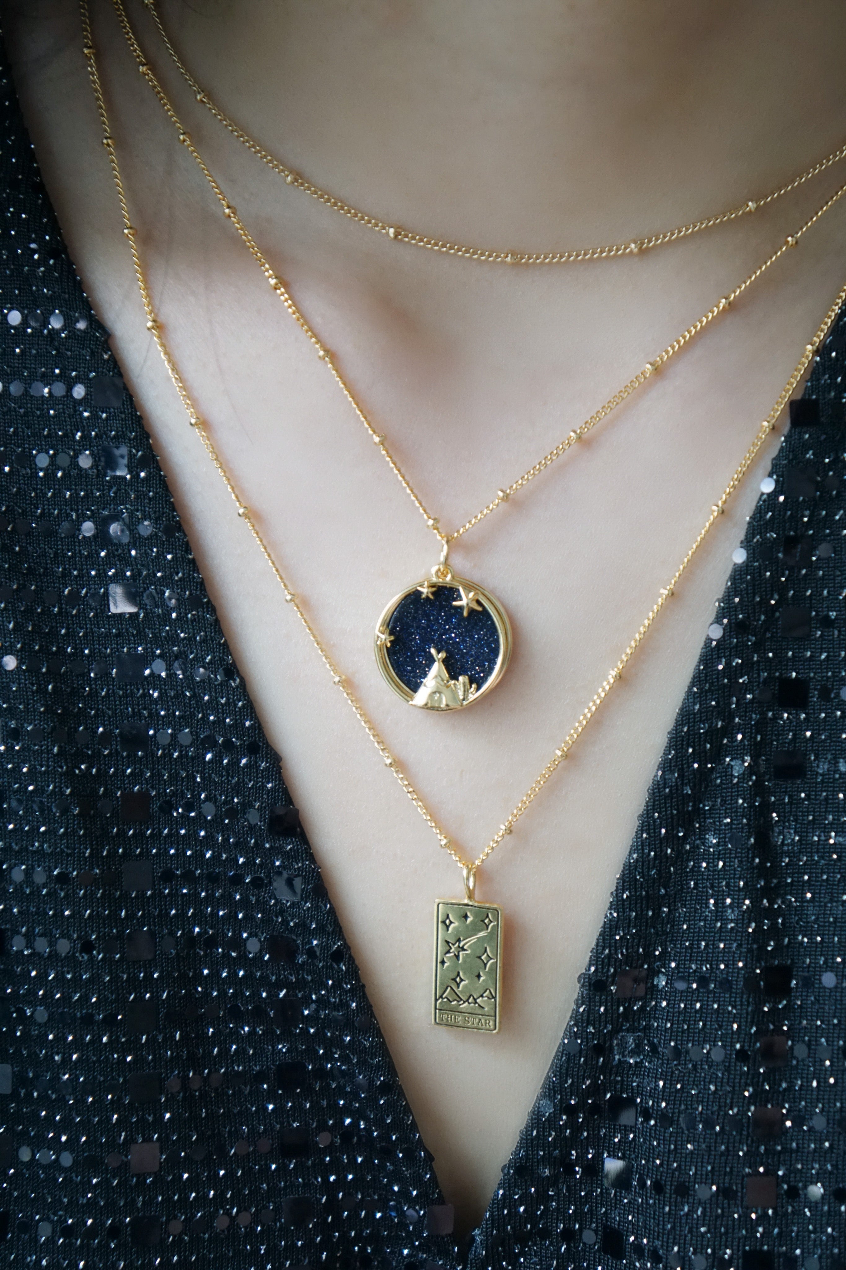 Starry Night Necklace in Gold - Joshua Tree