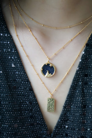 Starry Night Necklace in Gold - Planetarium