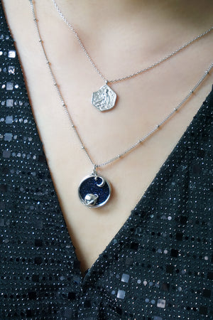 Starry Night Necklace in Silver - Planetarium
