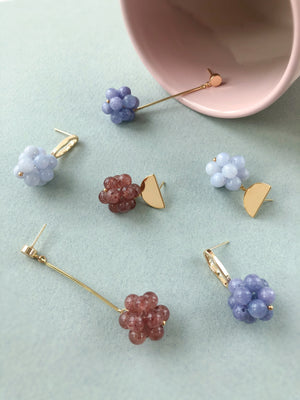 Berries Earrings - Blue Lace Agate (Mix & Match)