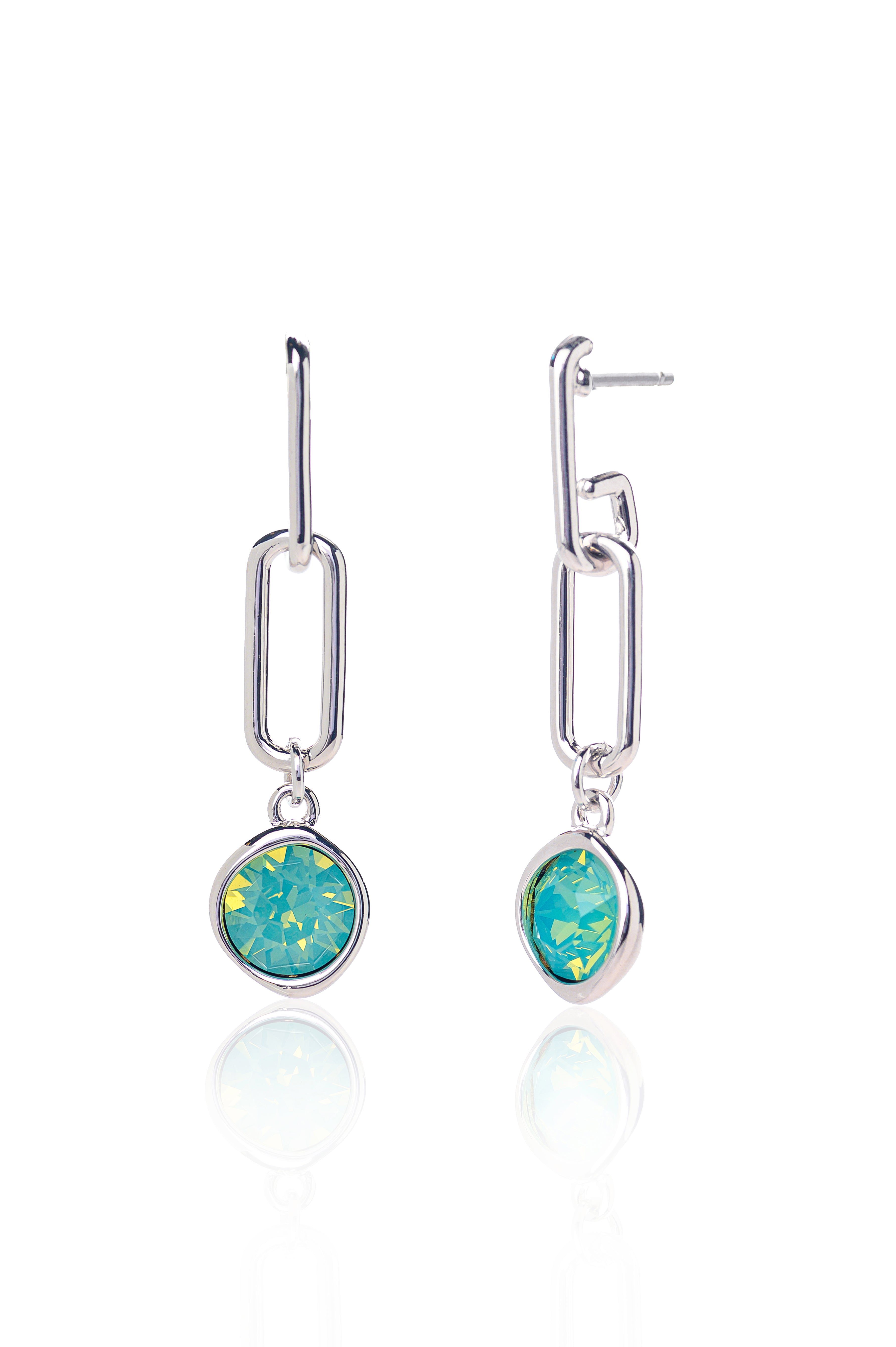 Edie Earrings in Silver - Pacific Opal