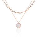 Jane Necklace in Rose Gold - Mother Of Pearl
